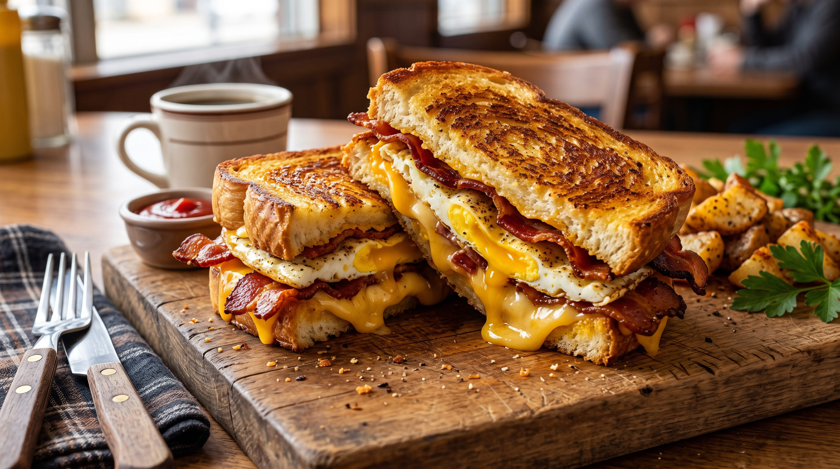 Bacon, Egg & Cheese Sandwich (on Toast)