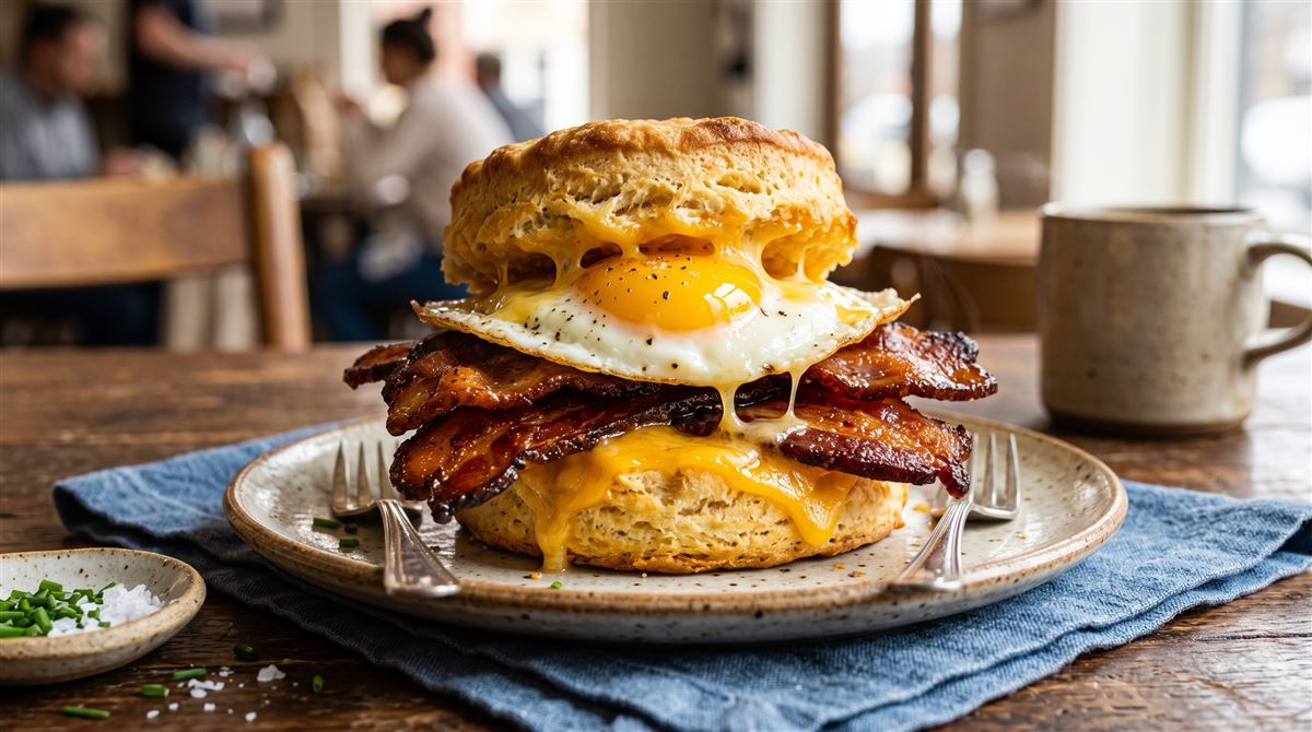 Chicken Sausage, Egg & Cheese Biscuit