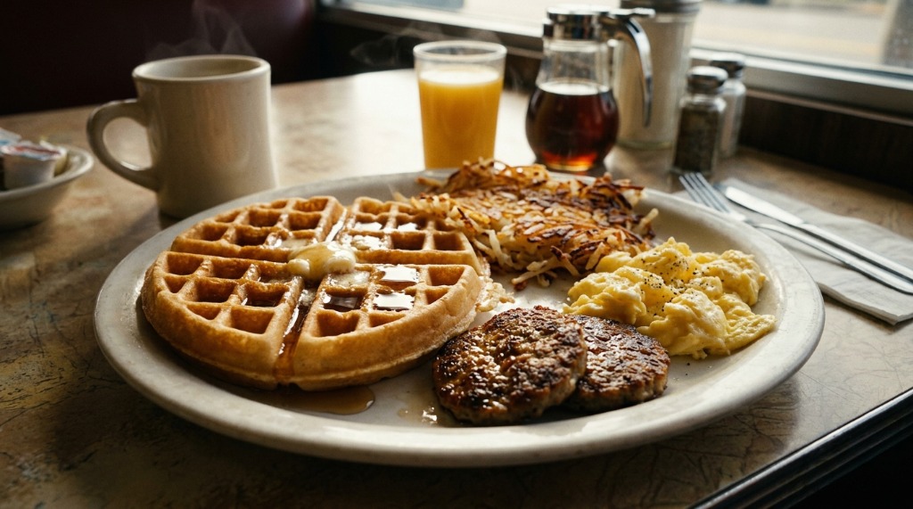 All-Star Special with Classic Waffle & Bacon (3 Slices)