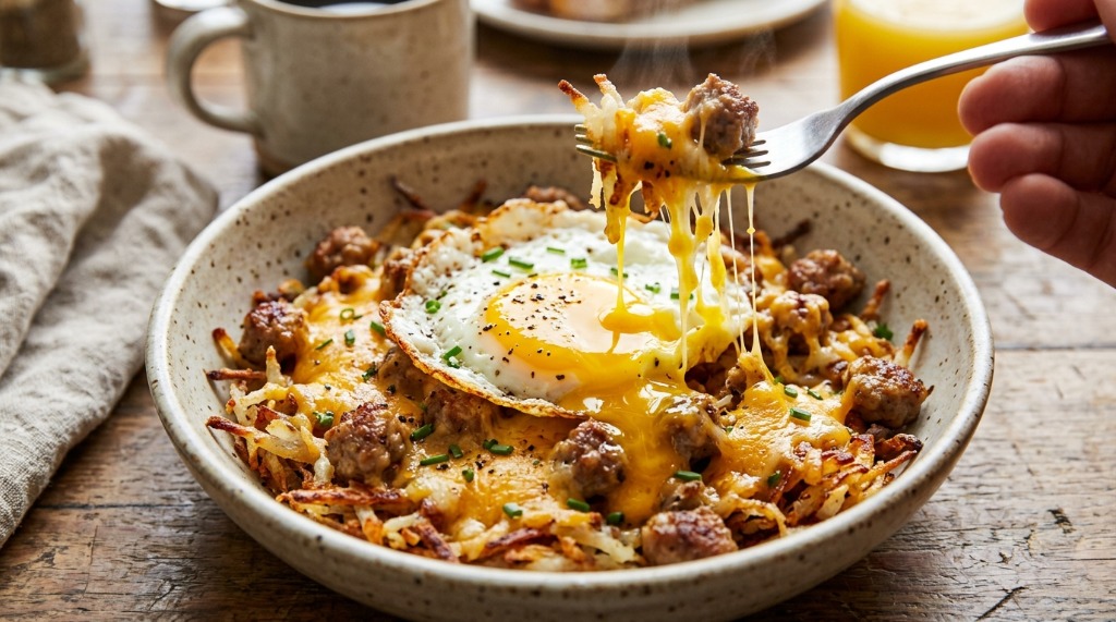 Bacon Egg & Cheese Hashbrown Bowl