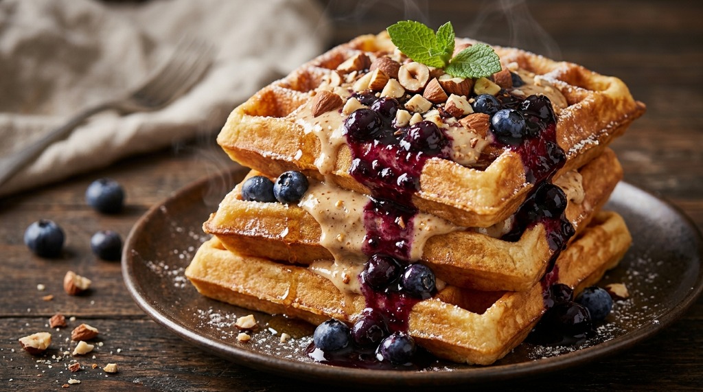 Blueberry Nougat Waffle