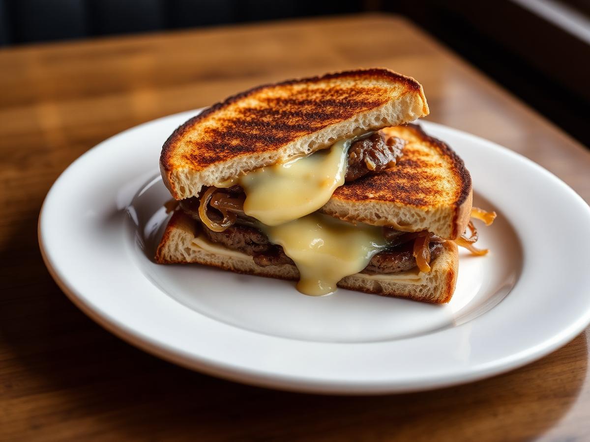 Texas Angus Patty Melt with Grilled Sweet Onions