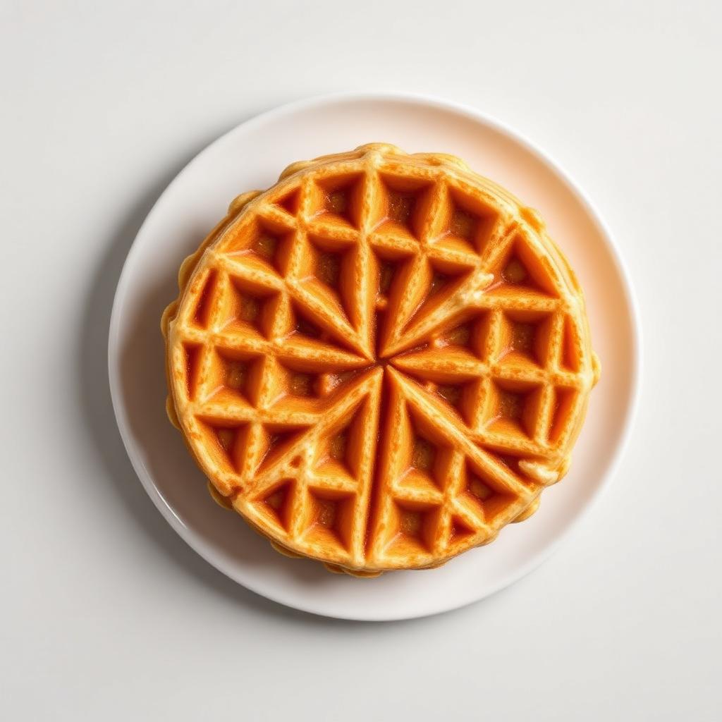 Golden Waffle House buttermilk waffle with butter and syrup